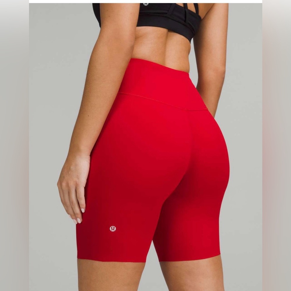 NWT Lululemon Base Pace High-Rise Short 8" dark red Sz 4